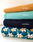 Preview: Jersey - Tropical Forest - Blumen - petrol - bunt